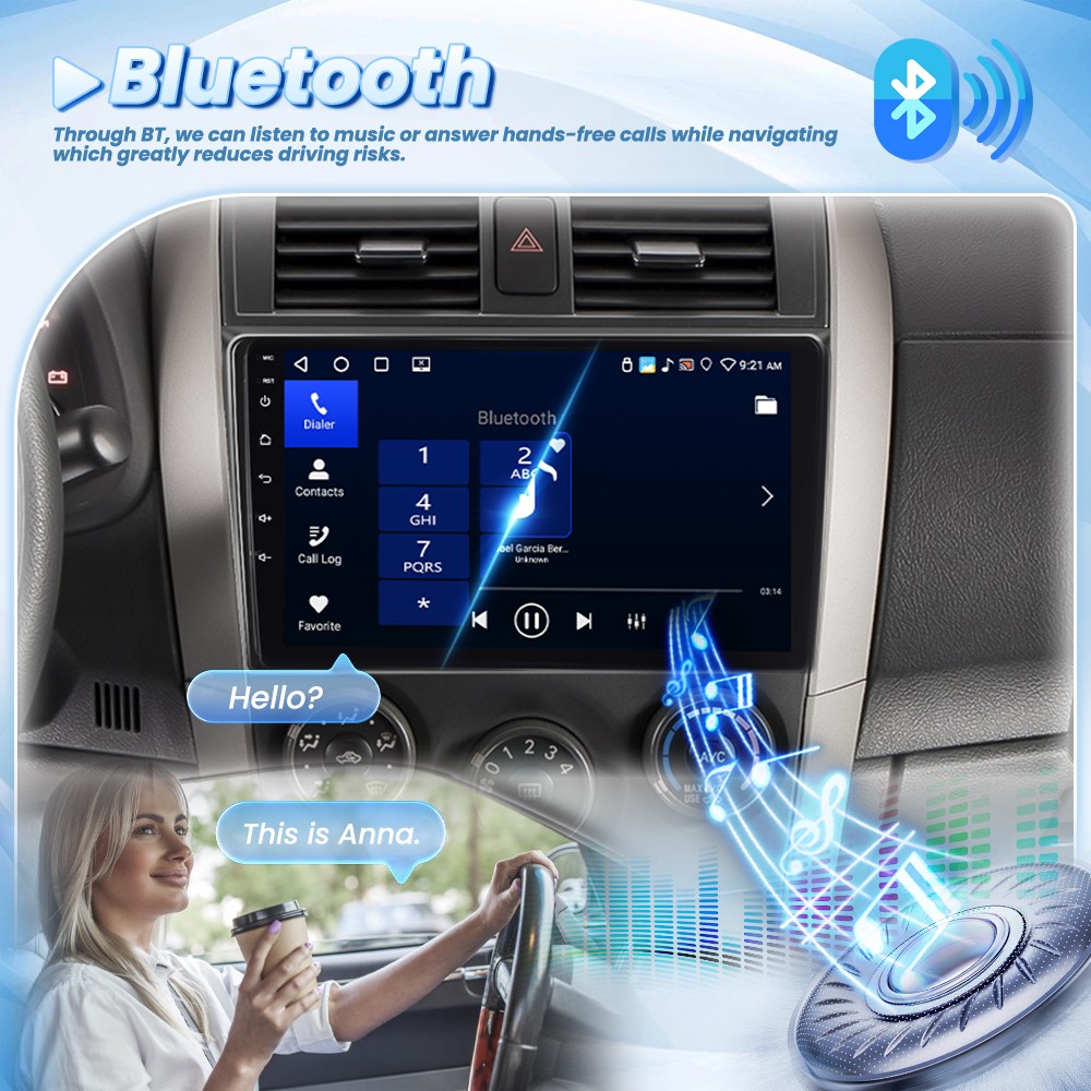 4GB+64GB For Toyota Corolla 2009-2013 Apple Carplay Android Car Stereo Radio GPS