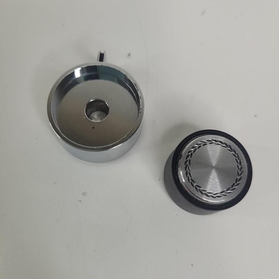 1988-1990 Cadillac Deville Radio Knobs Black Silver Single (1) OEM