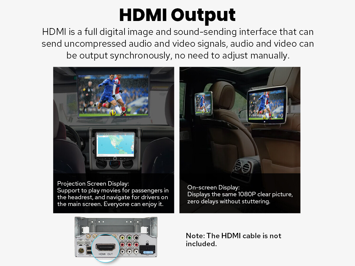 JOYING USA 10.1″ Detachable Car Stereo Android13 w/ Physical Knob & Touch Screen
