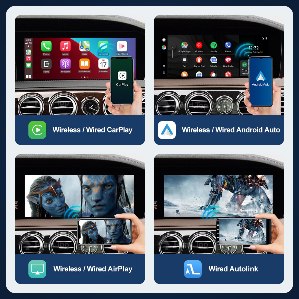Wireless Carplay Android Auto Interface For Benz C Class GLC 2015-2018 NTG5.0