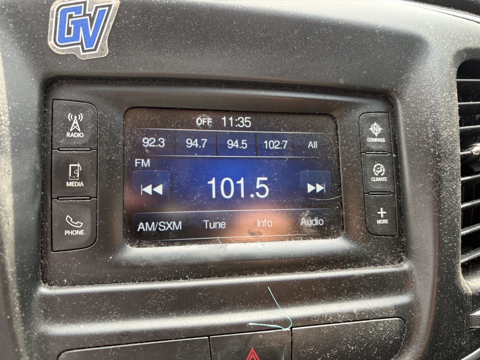 15-16 Chrysler 200 5″ Radio Display Info Screen Bluetooth Sirius Tested