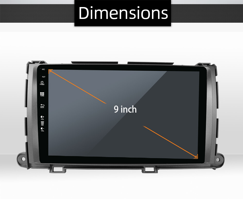 CarPlay For Toyota Sienna 2011-2014 Android 14 Car Radio Stereo GPS Navi 8G+256G