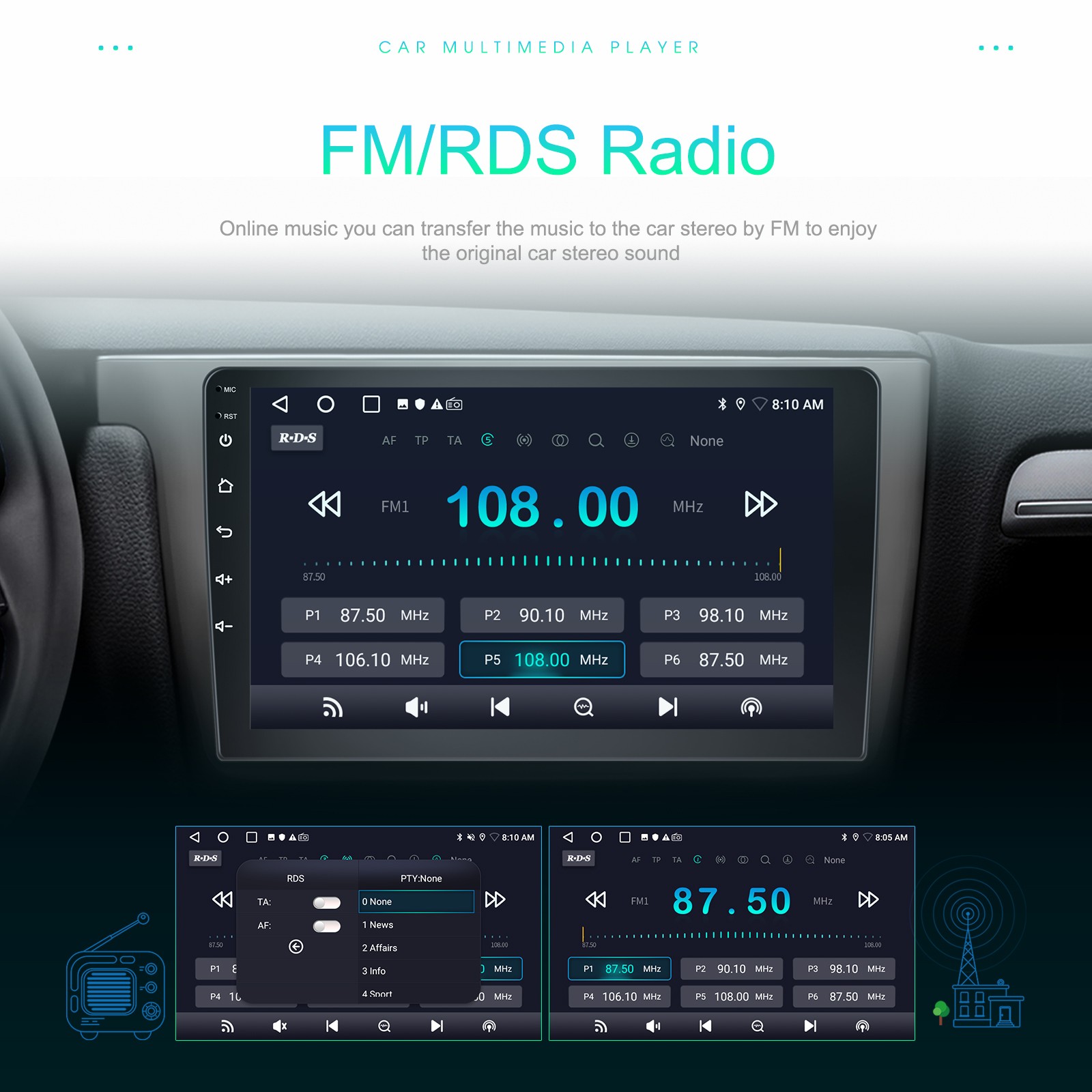 Apple Carplay Wifi Car Stereo FM Radio Fit BMW E46/318i/320i/323i/325i/328i/330i