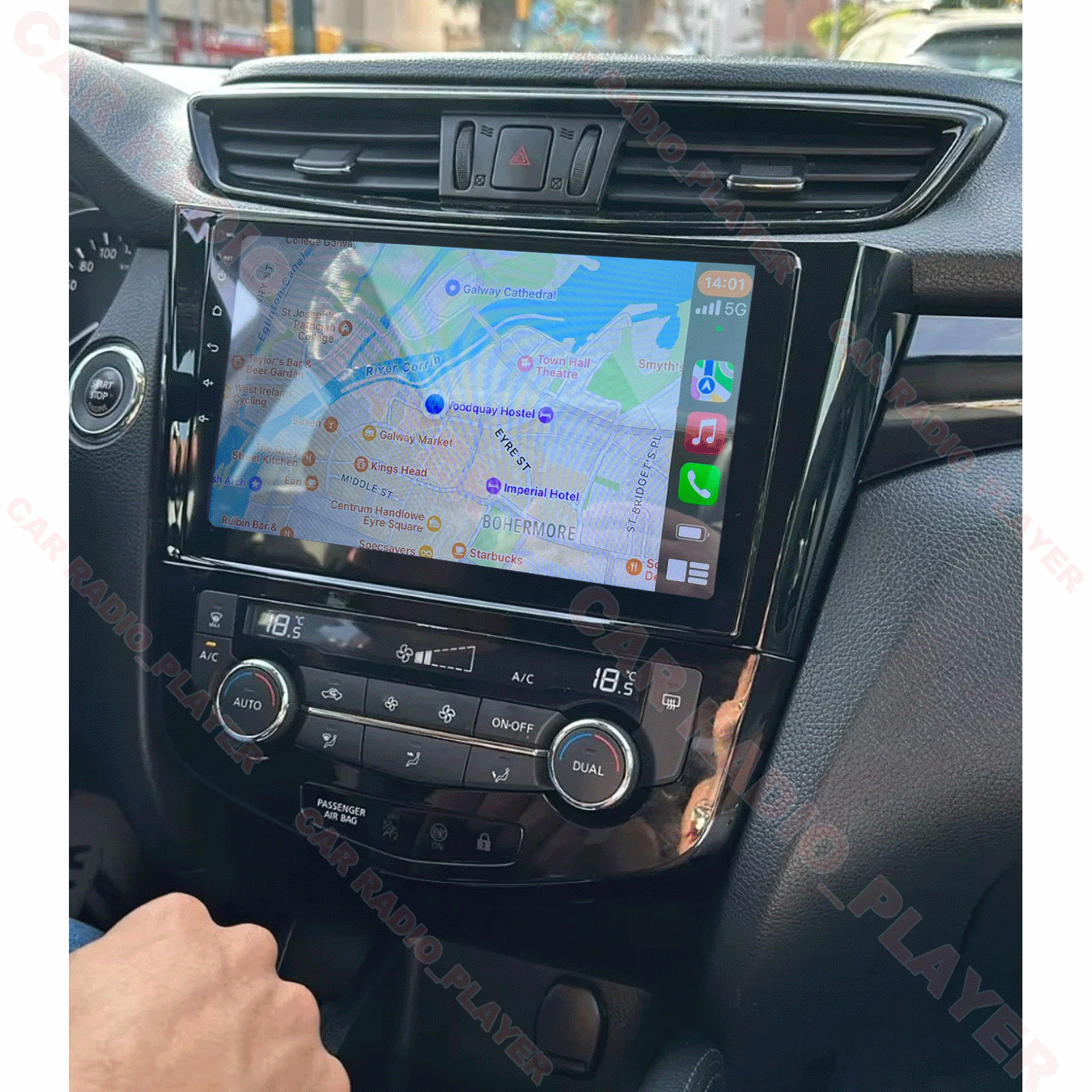 10in Android 15 Stereo Carplay GPS SAT DSP 32G For 2014-19 Nissan Xtrail Qashqai