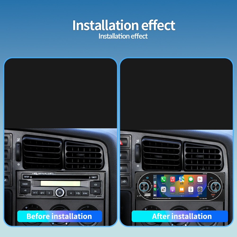 Single 1DIN HD Car Multimedia Player FM USB Type-C With Steering Wheel Control