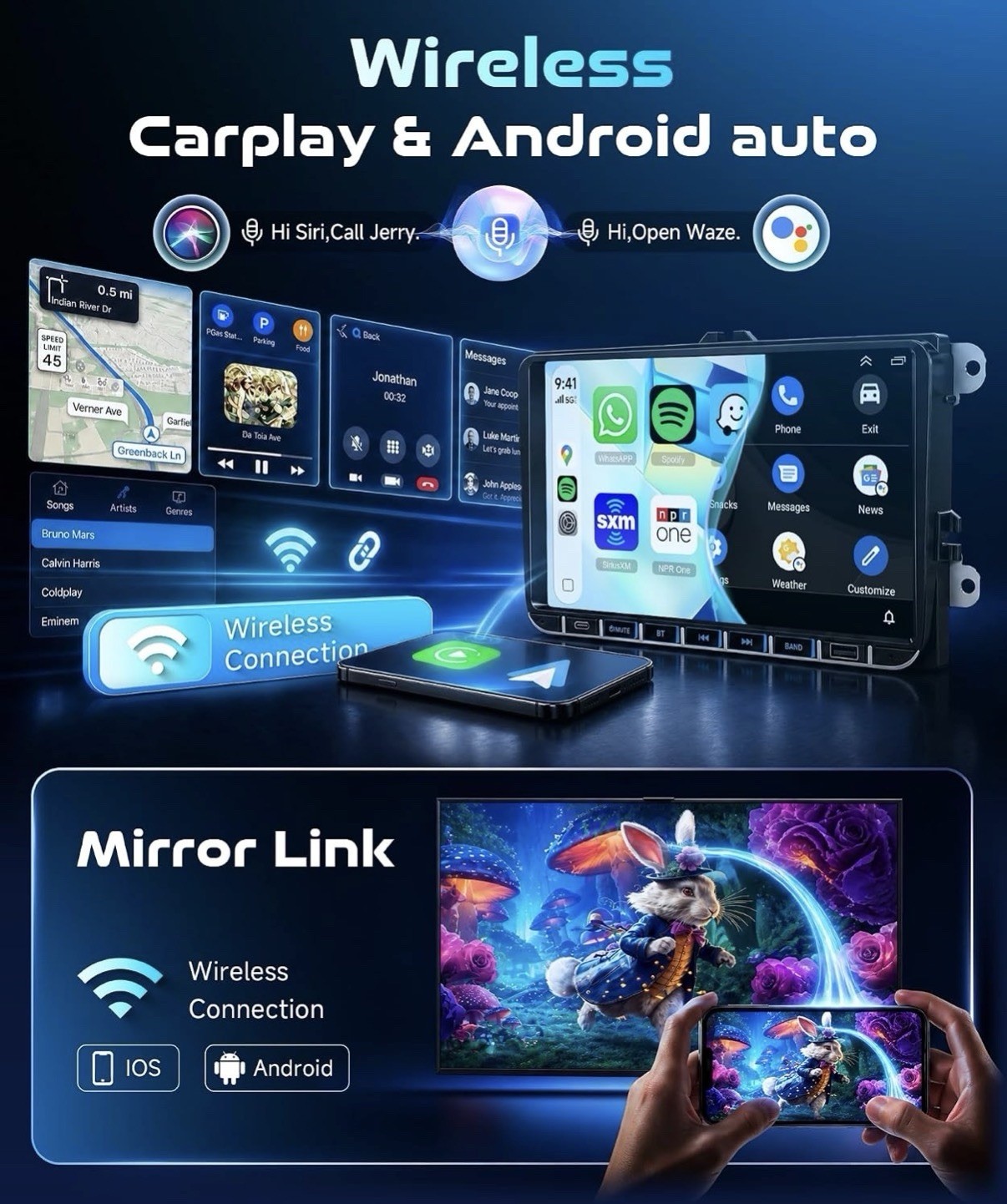 4+64G Carplay for Volkswagen Jetta Passat Beetle Tiguan Car Radio Android Auto