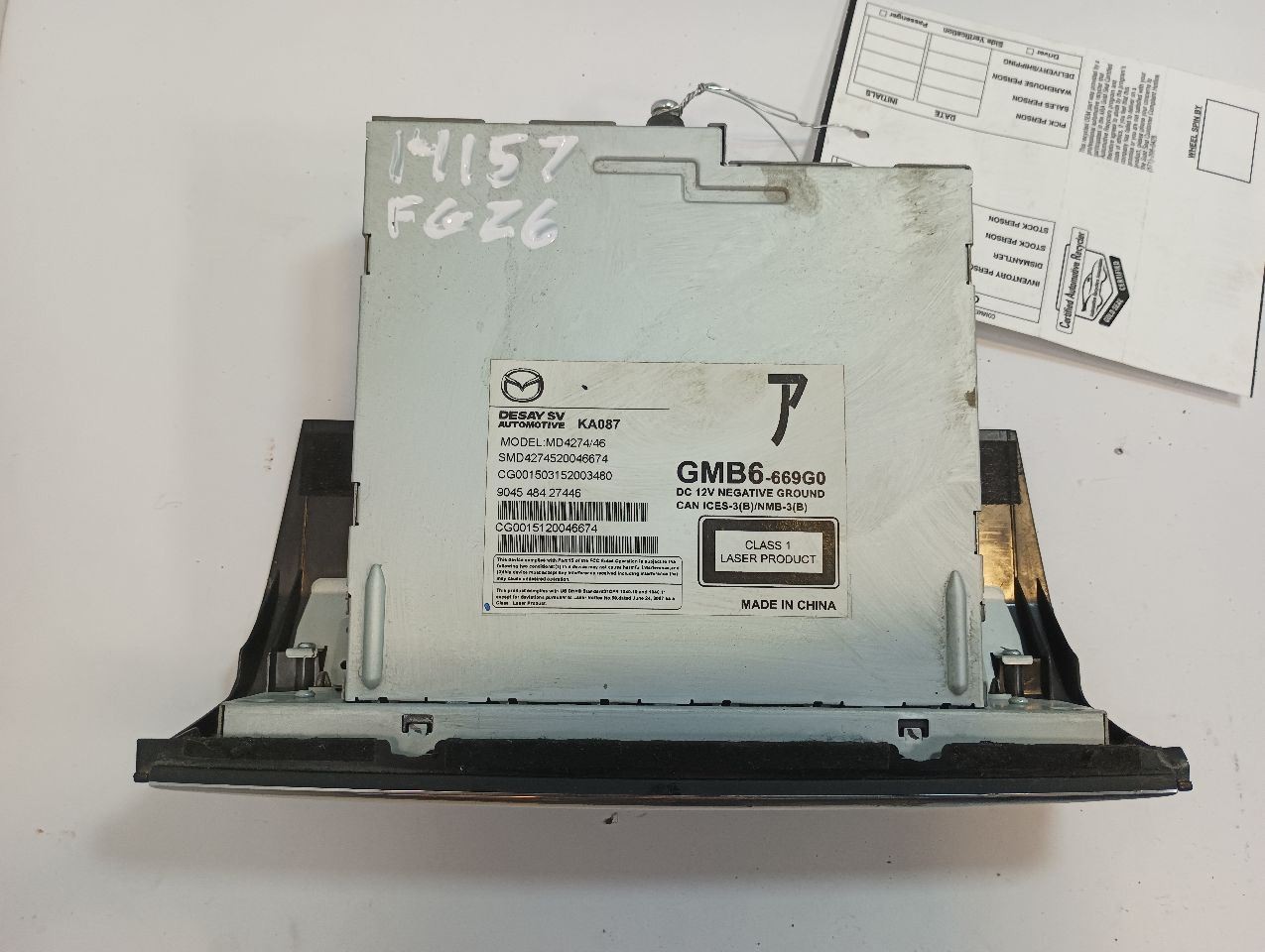 GMB6-669G0 Radio CD Player From 2016 MAZDA 6 (12813734