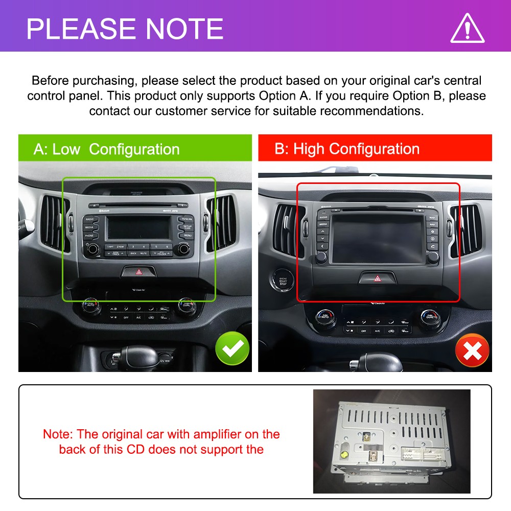 4+64G Car Radio Stereo For KIA Sportage 3 2010-2016 Apple Carplay Android 15 GPS