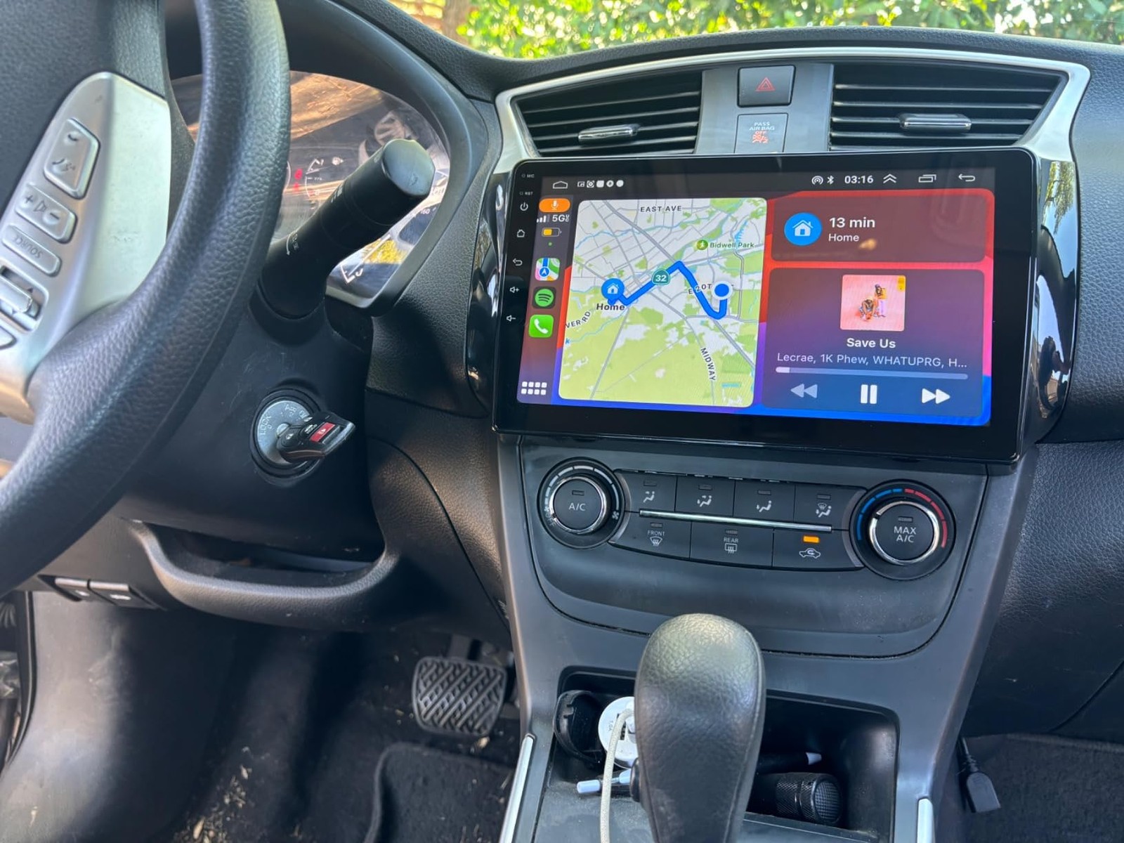 Apple Carplay For Nissan Sentra 2013-2018 Car Radio Stereo Android 13 GPS Navi