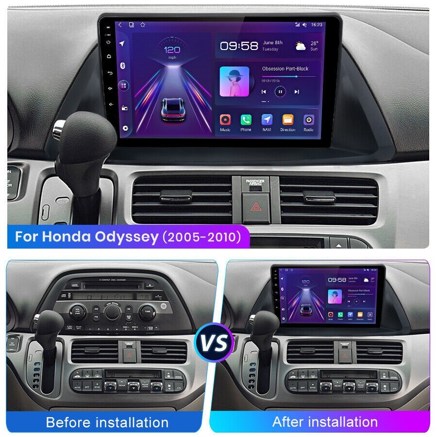 Car Radio Stereo Carplay For 2005-2010 Honda Odyssey 4+64G 10in wifi Stereo