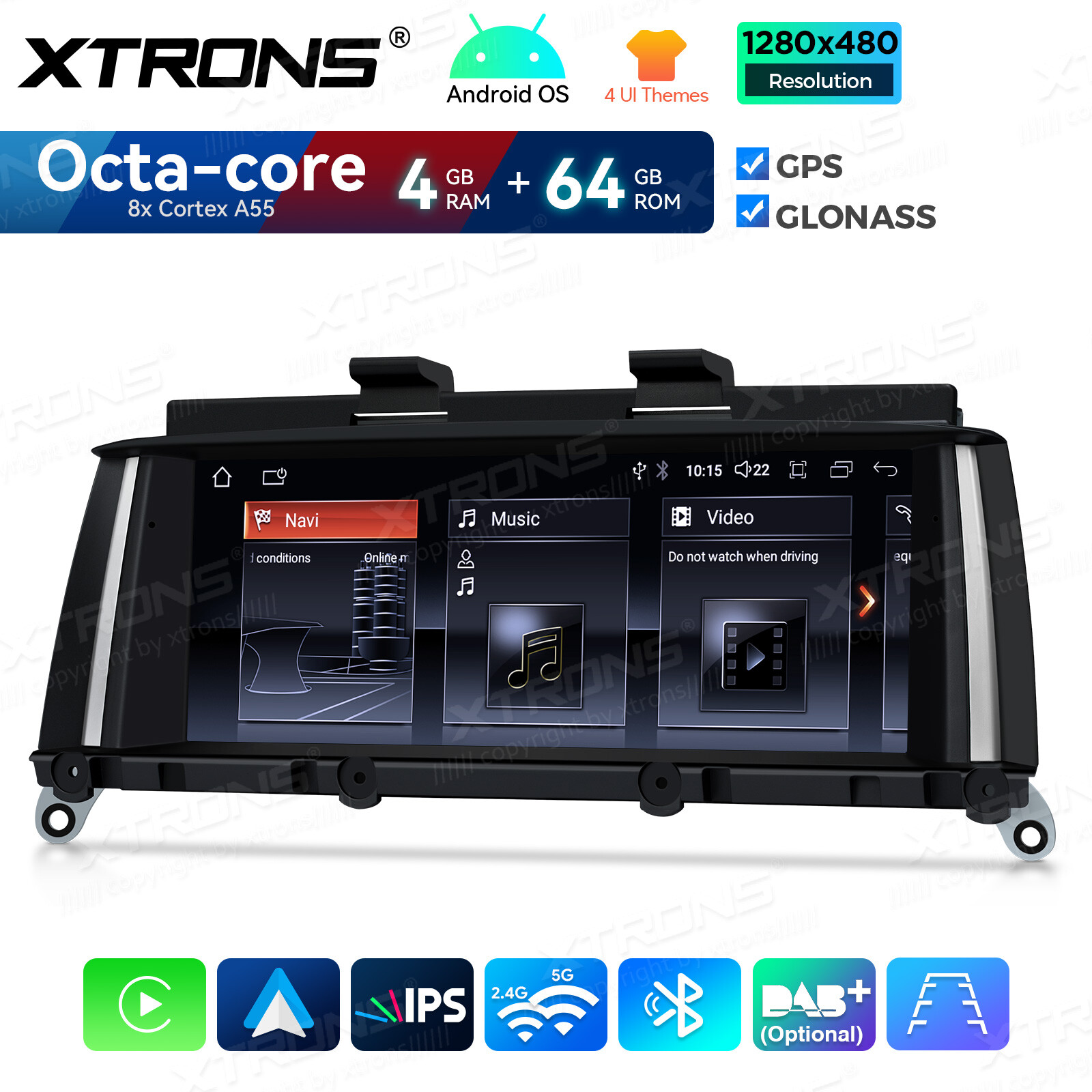 8.8″ Android 14 Car GPS Stereo 8Core 4+64GB CarPlay For BMW X3 F25 CIC 2011-2013