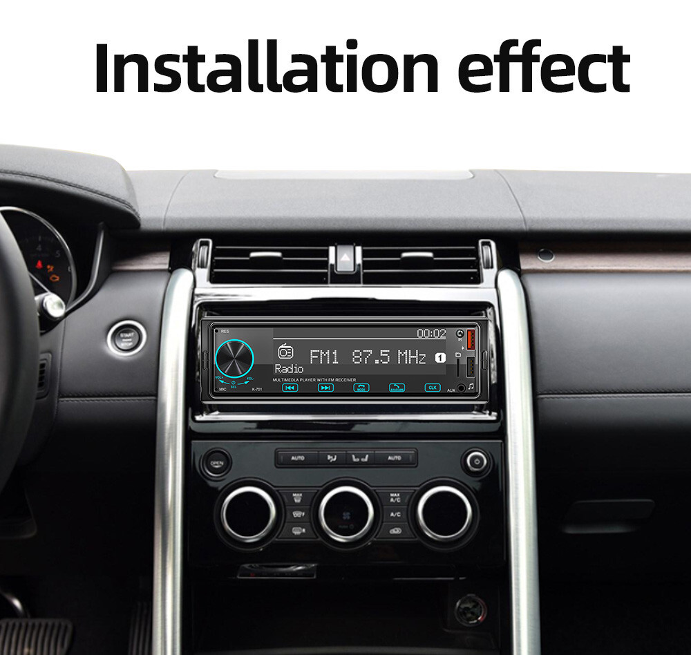 Single 1 DIN Car Stereo Audio MP3 Player AUX/USB/TF/SD Bluetooth Radio Head Unit