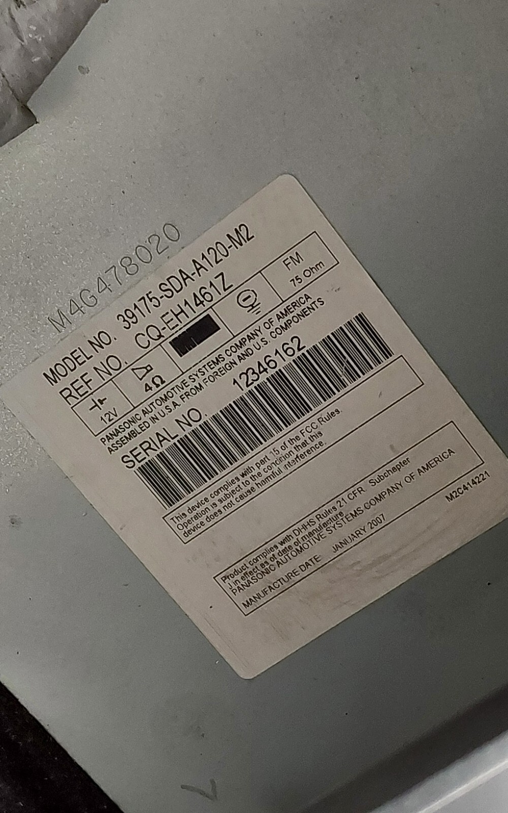 2007 HONDA ACCORD Radio Receiver AM FM 6 CD OEM 39175-SDA-A120-M2
