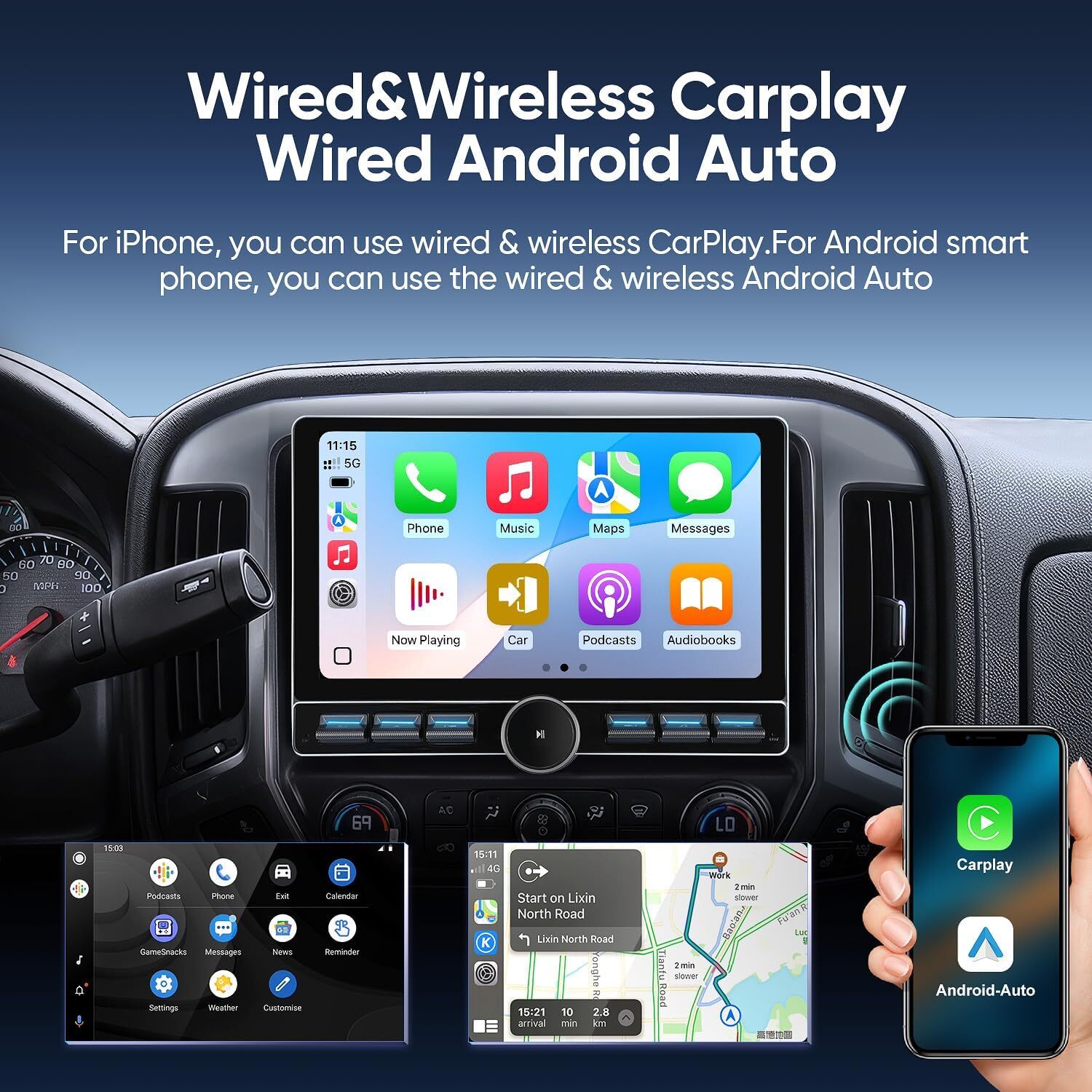 Car Stereo for Chevy Silverado/GMC Sierra 2014-2018 Android 10″ Touchscreen 2+64