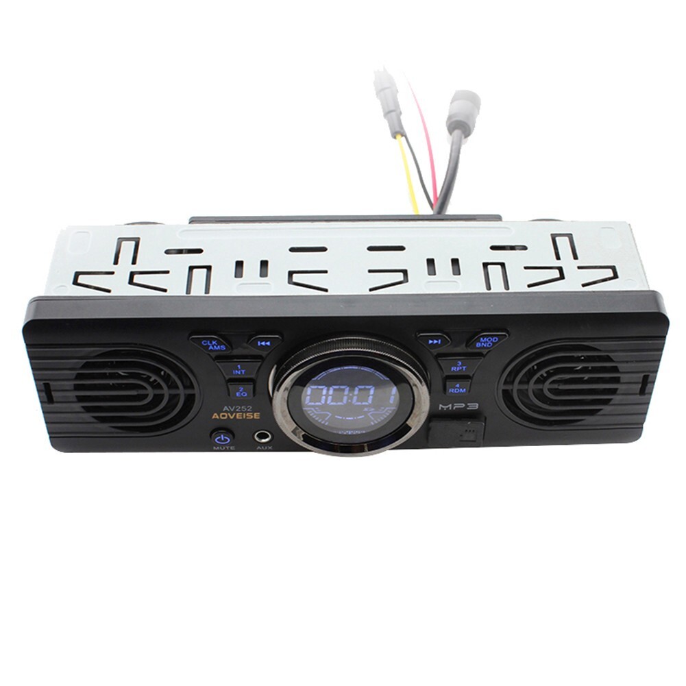 1 Din Car Stereo Radio In-Dash MP3 Player Bluetooth Built-in 2 Speaker AUX TF FM