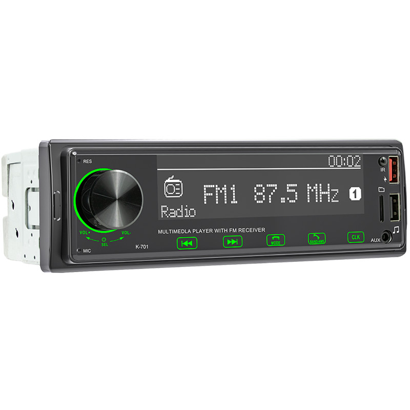 Single 1 DIN Car Stereo Audio MP3 Player AUX/USB/TF/SD Bluetooth Radio Head Unit
