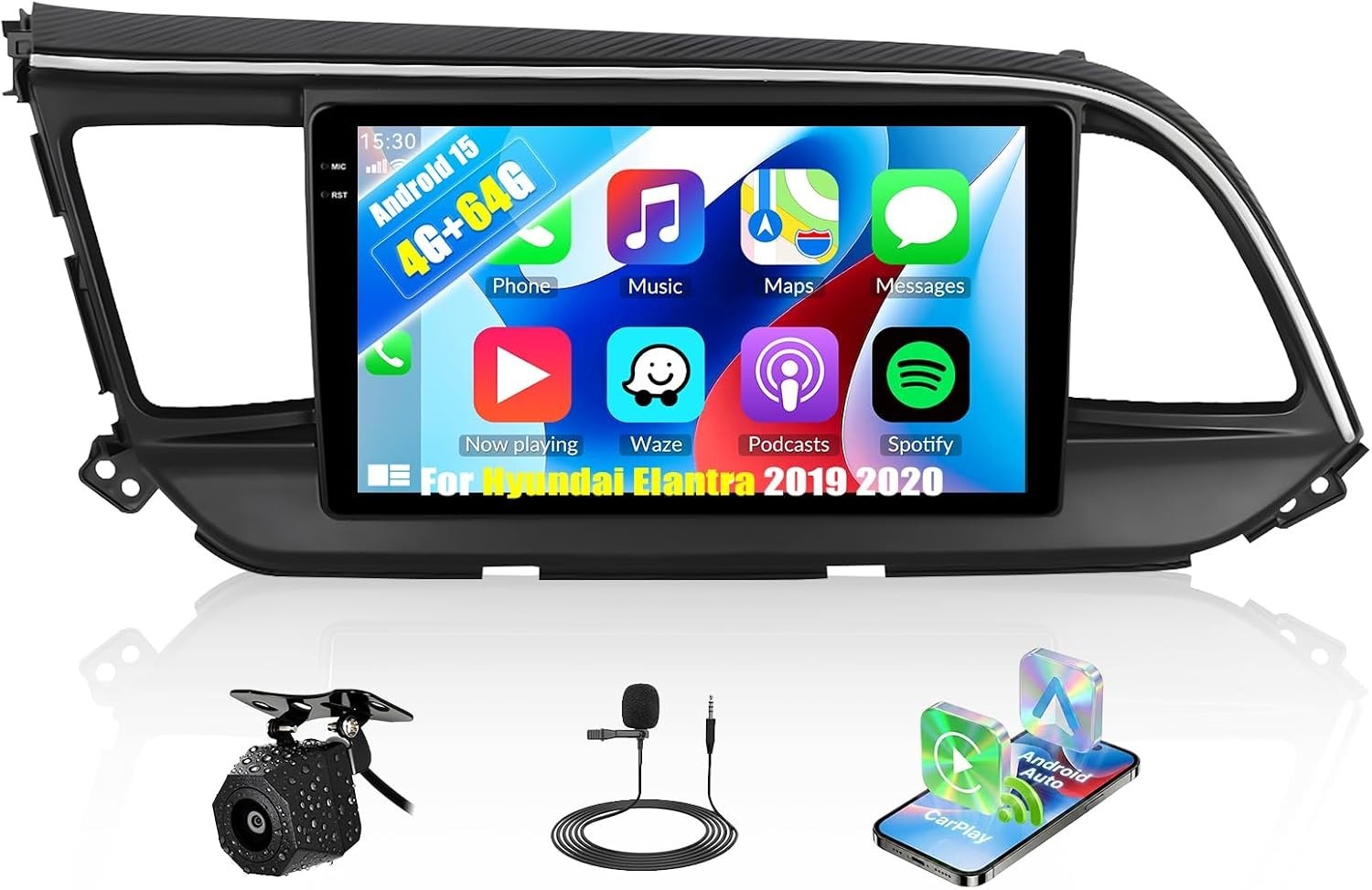 SIXTOP 4G+64G Android Car Stereo for Hyundai Elantra 2019 2020 Wireless CarPl…