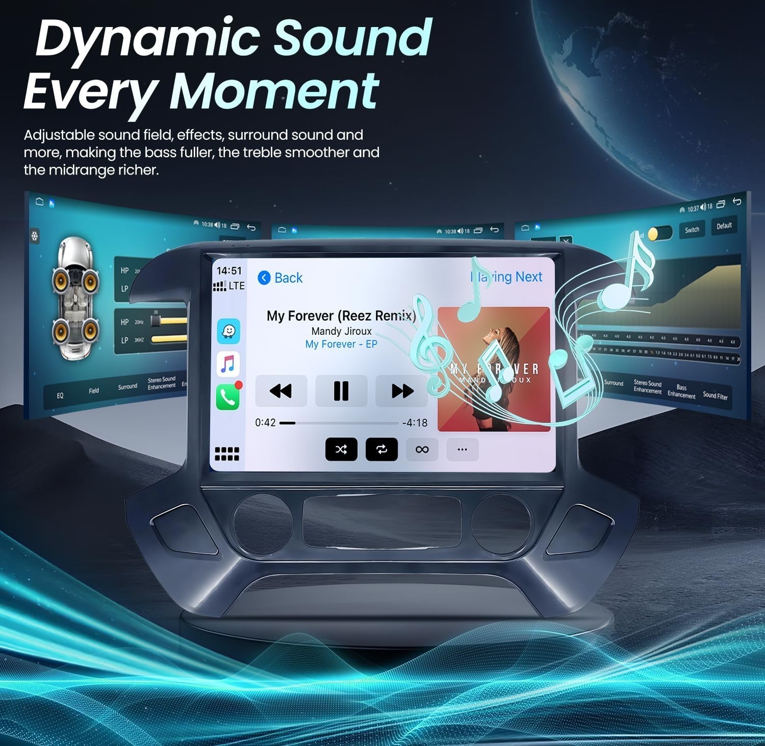 Car Radio Stereo Carplay For 2014-18 Chevrolet Silverado 4+64G 13.1in Head Unit