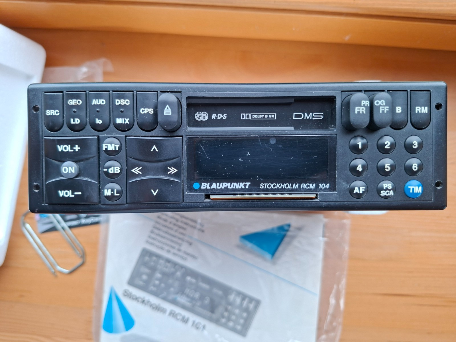 MINT Blaupunkt Stockholm RCM 104 Radio Cassette Boxed KeyCard Porsche 993 E36
