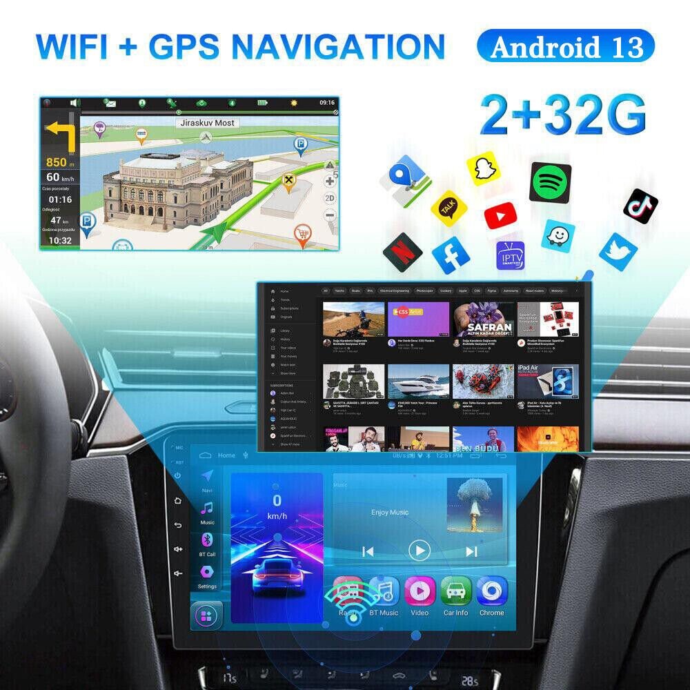 For 1987-2000 Dodge Dakota 9″ Android 13 Carplay Car Stereo Radio Navi GPS WIFI