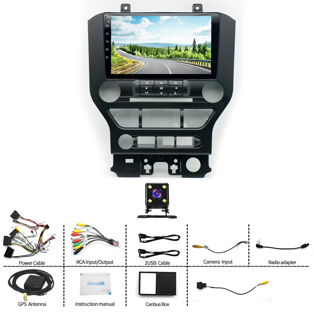 For 2015-2021 Ford Mustang Radio Upgrade Kit Car Stereo Radio Carplay Android 13
