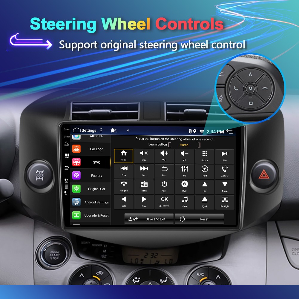 FOR TOYOTA RAV4 2009-2013 CARPLAY CAR RADIO ANDROID 15 NAVI GPS DSP🌟6GB+128GB🌟