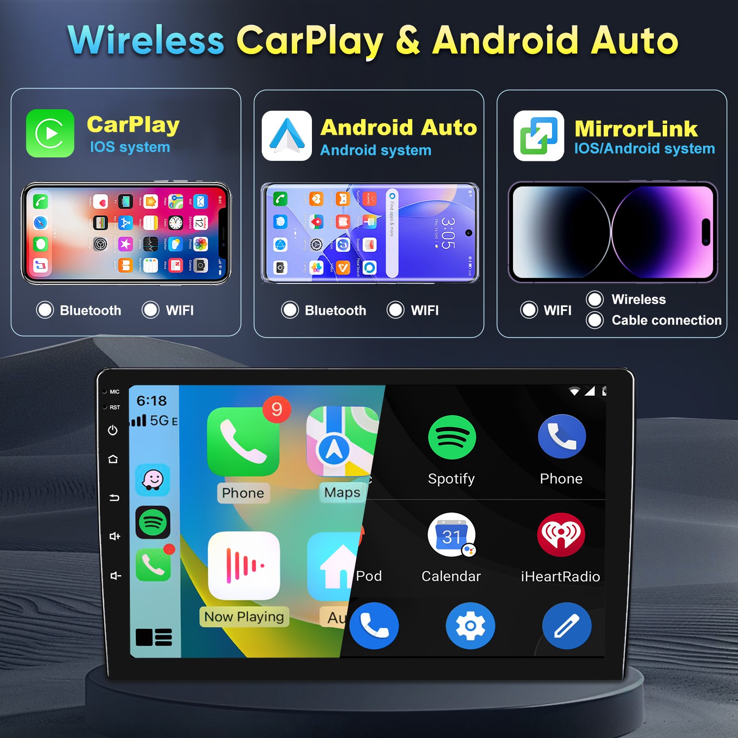 Android 15 6+128G Carplay Car Stereo GPS Navi DSP WIFI For Honda CRV-2 2012-2016