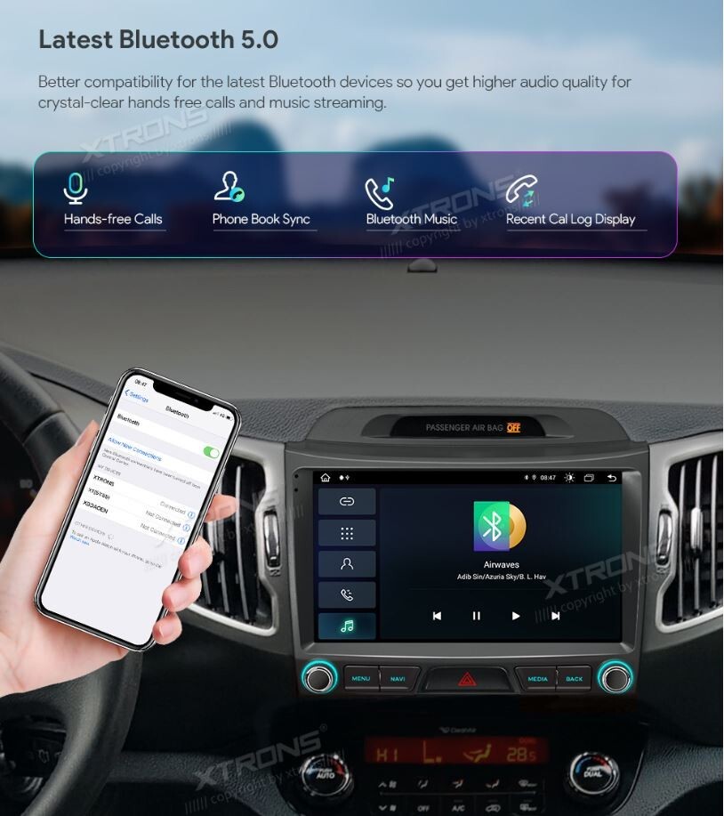 CAR TABLET FOR KIA SPORTAGE ANDROID 13 Octa Core 9″ with 4GB 64GB ROM Memory