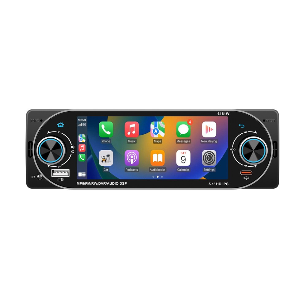 Single 1DIN HD Car Multimedia Player FM USB Type-C With Steering Wheel Control