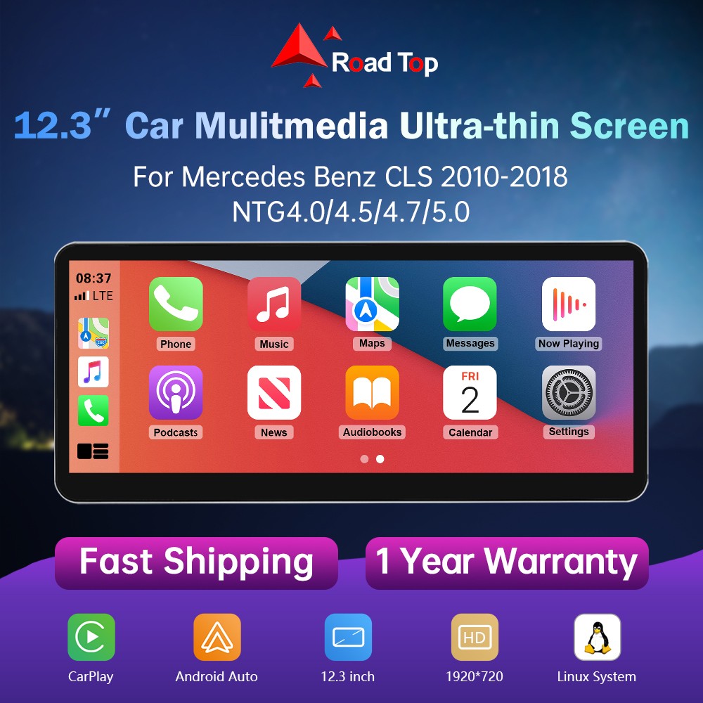 12.3″ Ultra-thin Wireless Touch Screen Carplay For Benz CLS W218 X218 2010-2018
