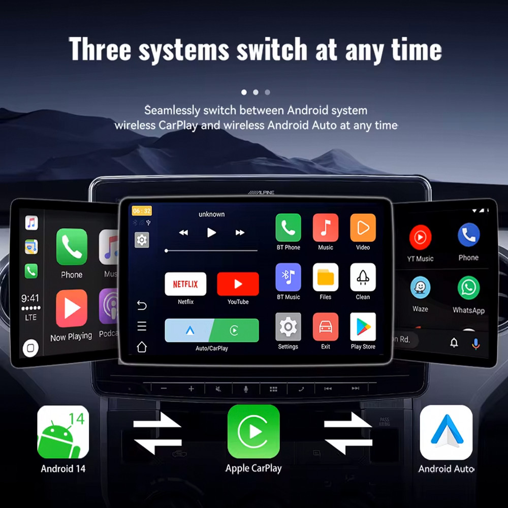 For Dodge Dakota 2005-2011 Car Radio Player GPS 2+32G WIFI Android14 Navigation