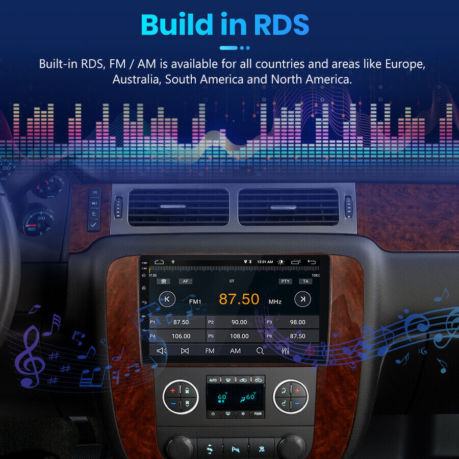 Android 13 Radio 2+32GB GPS Carplay DSP For Chevy Tahoe Suburban GMC Yukon 06-14