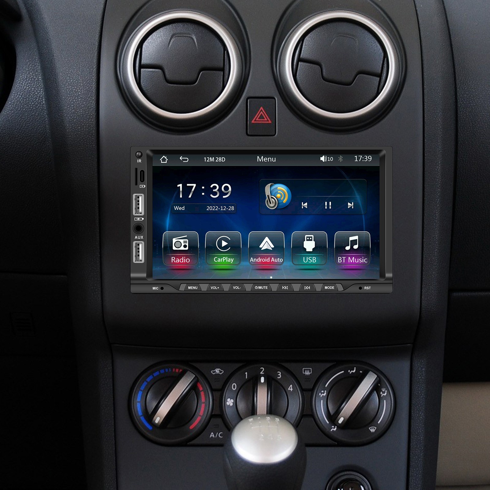 7″ Wireless CarPlay Android MP5 Car Stereo 1080p Touchscreen Bluetooth FM
