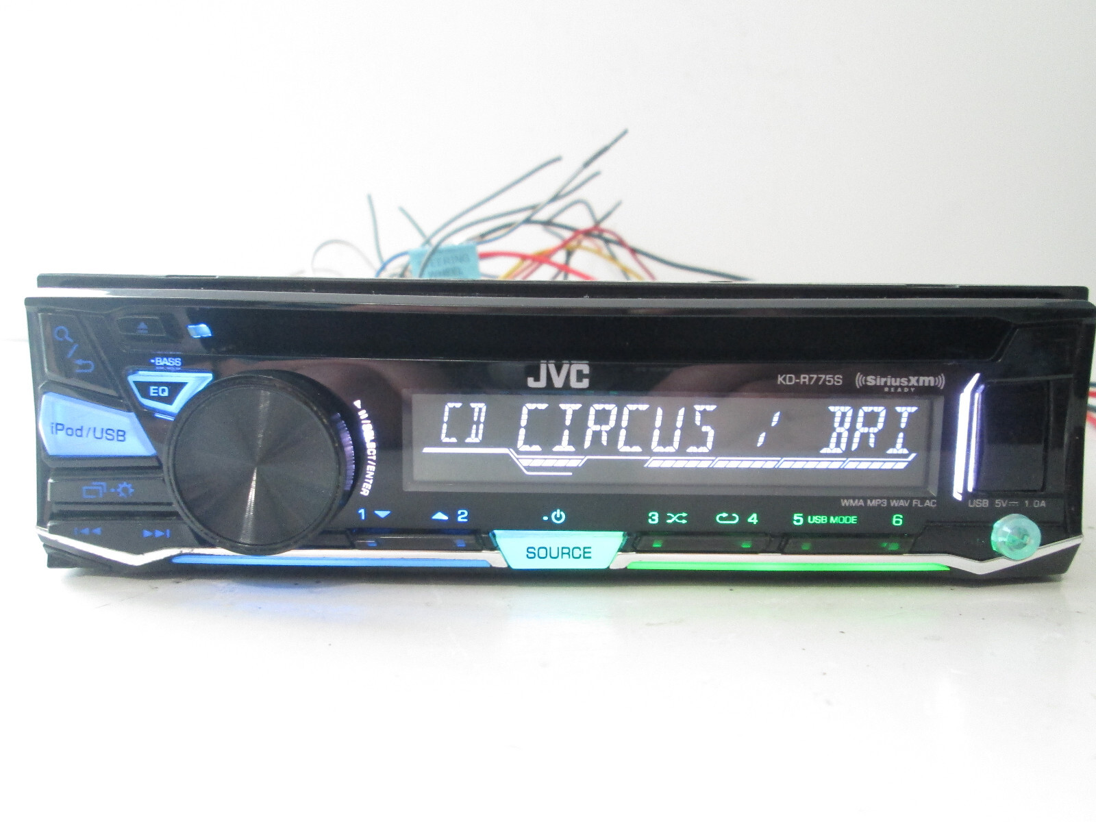 JVC KD-R775S Rado CD WMA MP3 Flac Sirius MP3 Aux Input Stereo Player *Read*