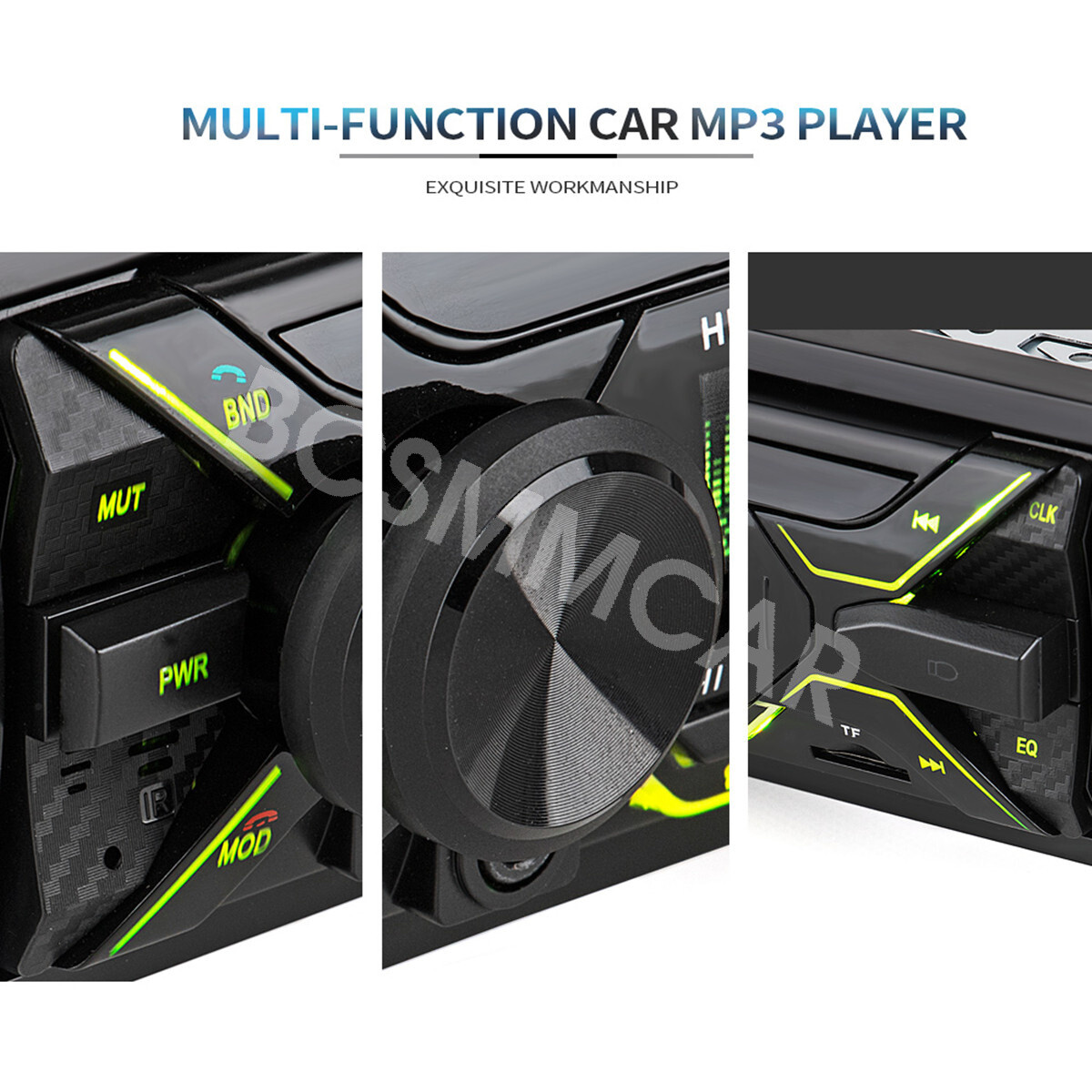 Single DIN Car MP3 Player Radio Stereo Audio Bluetooth FM USB TF Card AUX Input