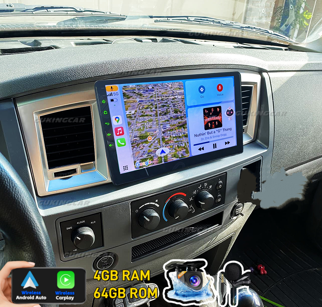 Android 13 For 2006-2008 Dodge Ram 1500 2500 3500 CarPlay Car Stereo Radio GPS