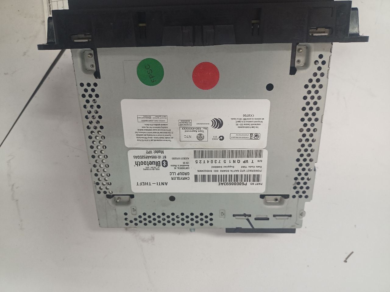 68088693AE AM FM SAT Radio Receiver Opt RA2 from 2013 Ram 1500 12352557