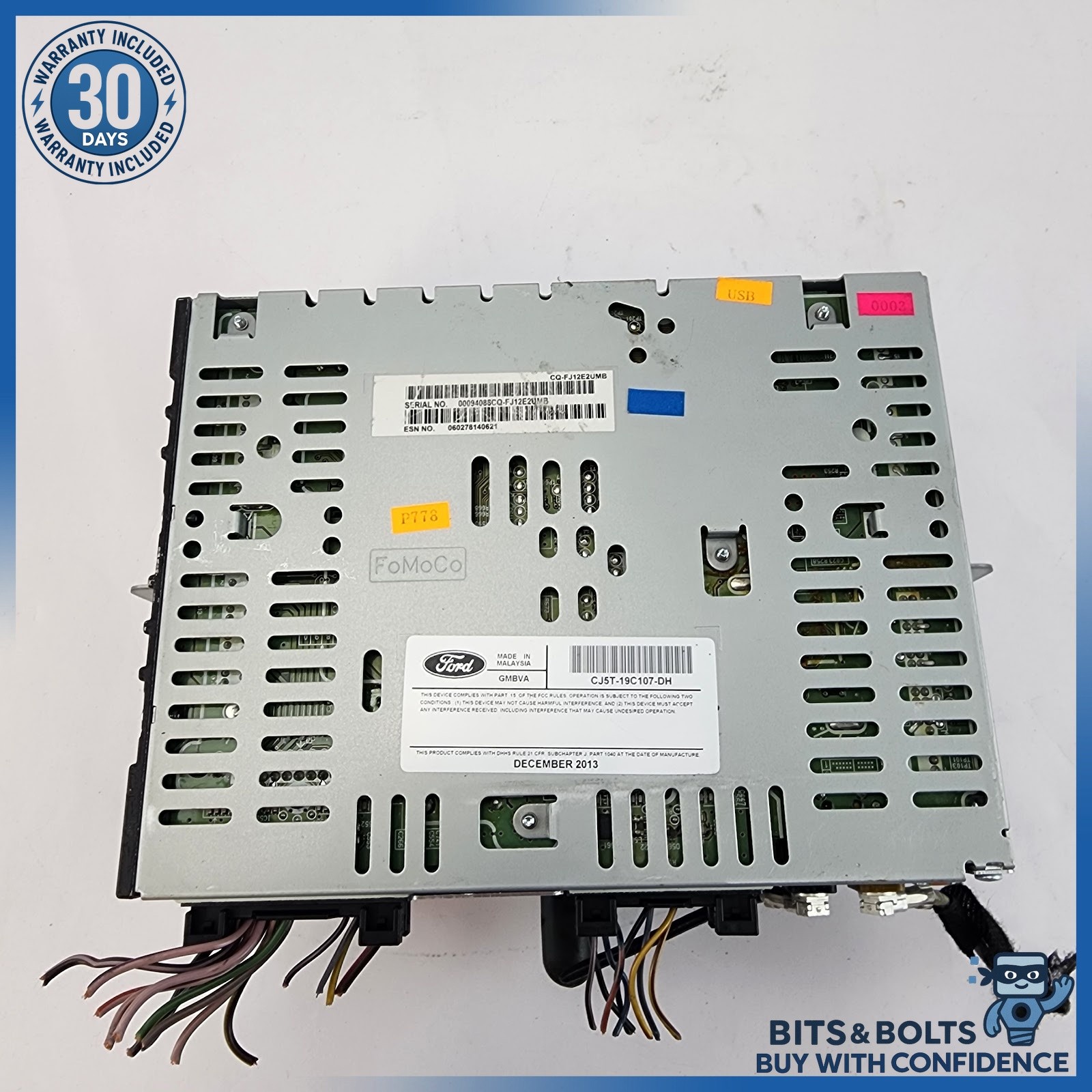 2013-2015 Ford Escape AM/FM MP3 Radio Receiver OEM CJ5T-19C107-DH