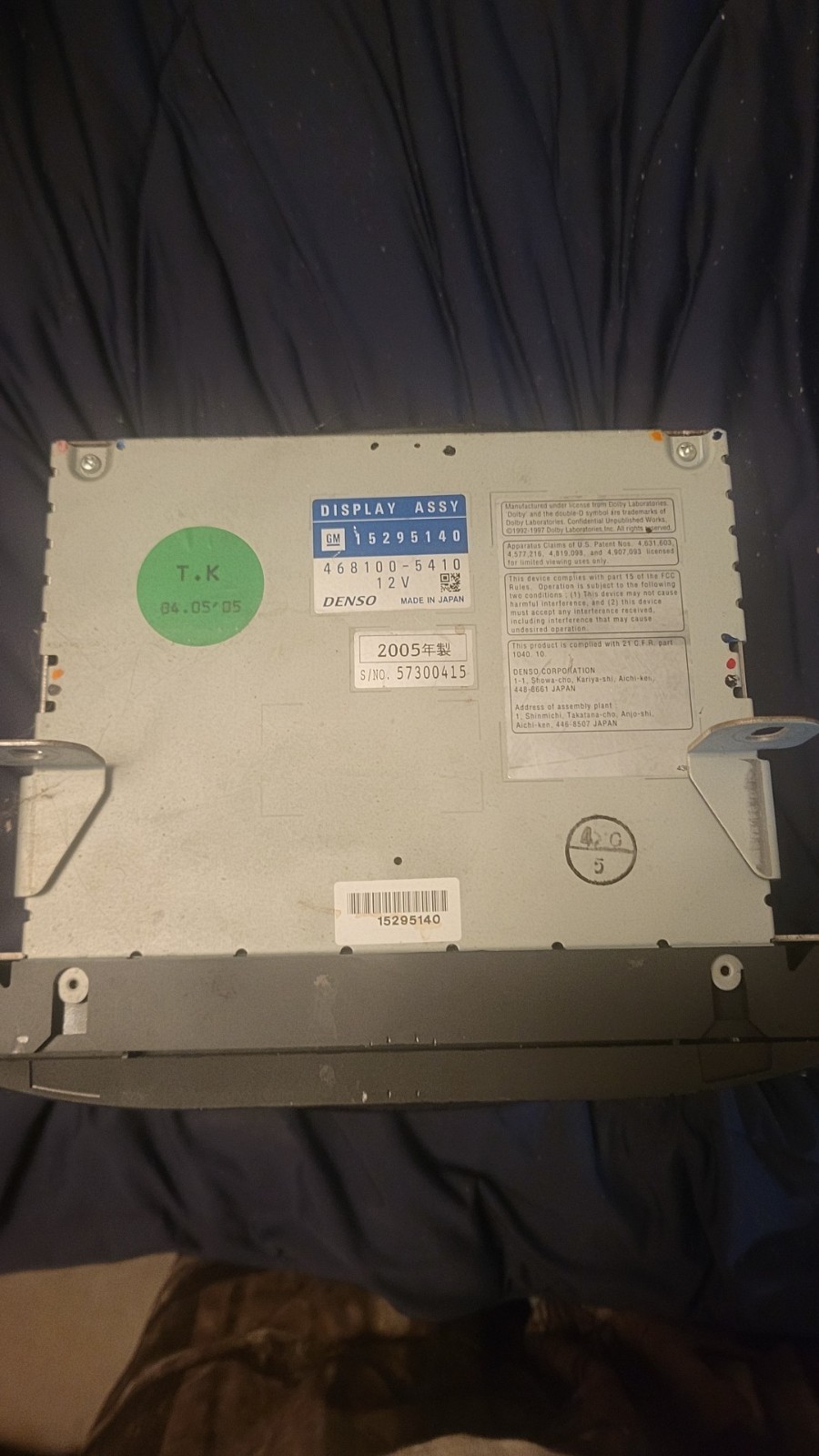 2004 2005 2006 Cadillac SRX Radio Navigation CD Player 15295140, 468100-5410