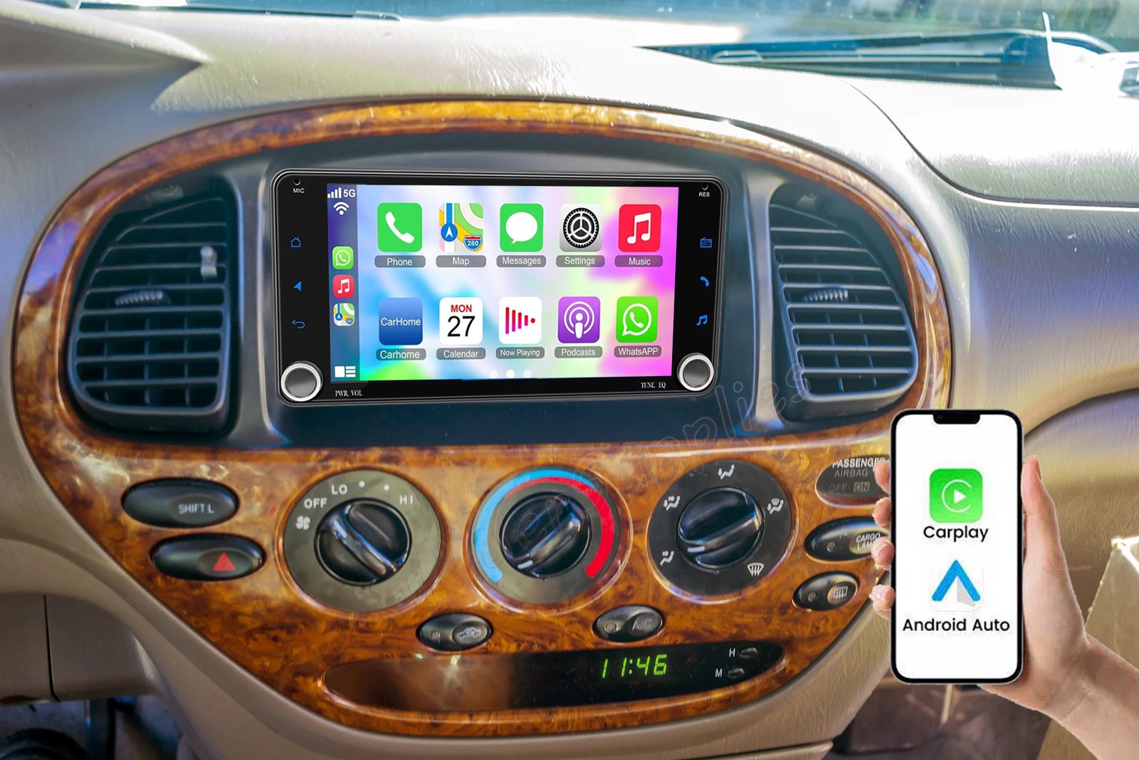 7″ FOR TOYOTA TUNDRA 2003-2006 CARPLAY ANDROID 15 CAR STEREO RADIO GPS 4GB+64GB