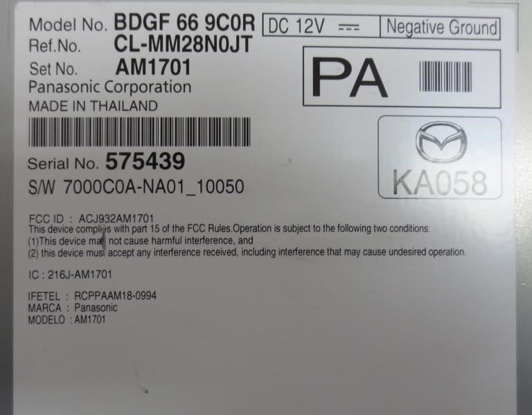 Radio Tuner Assembly, FITS 19-21 MAZDA 3 128178