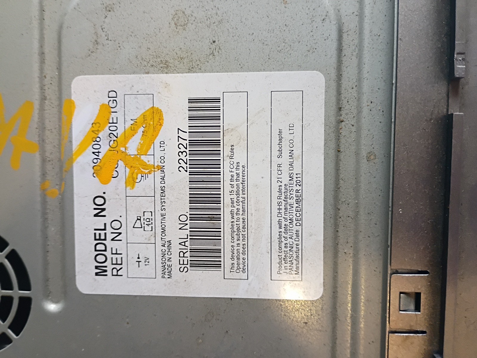 Audio Equipment Radio AM-FM-stereo-CD-MP3-USB Opt Uui Fits 09-12 MALIBU 1365436