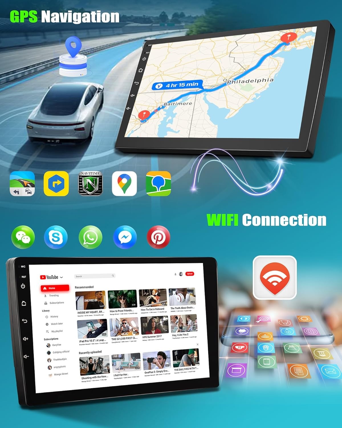 For Ford F150 2009-2014 Apple Carplay 9″ Car Stereo Radio GPS Navi with Camera