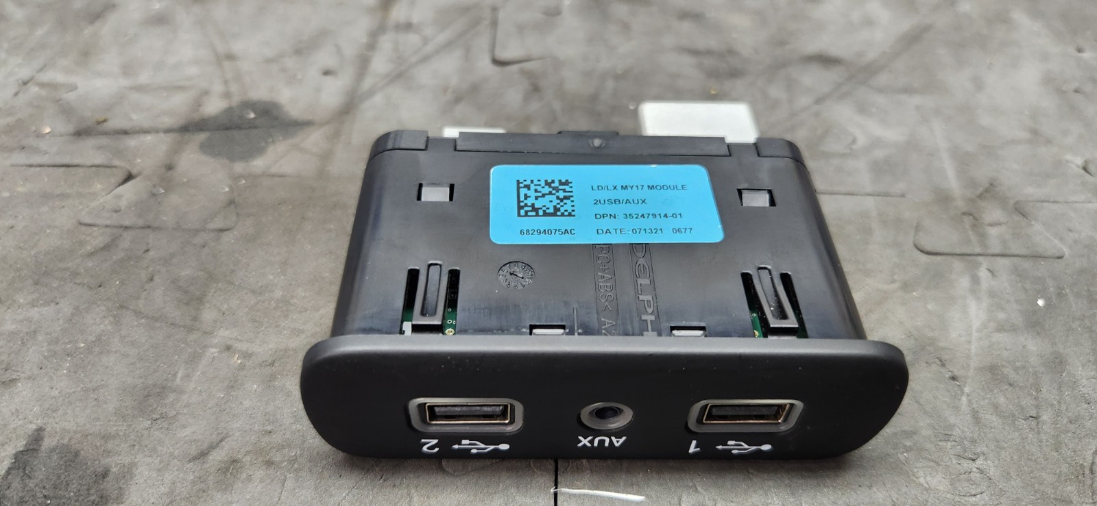 2017-2023 DODGE Challenger Center Console Dual USB W/ AUX Port Media Hub – OEM