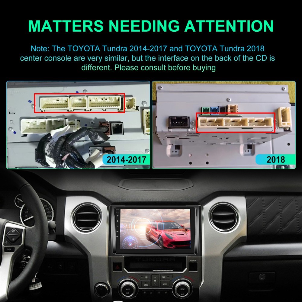 9” for Toyota Tundra 2014-2021 Car Stereo Radio Android 15 CarPlay GPS 2+64GB