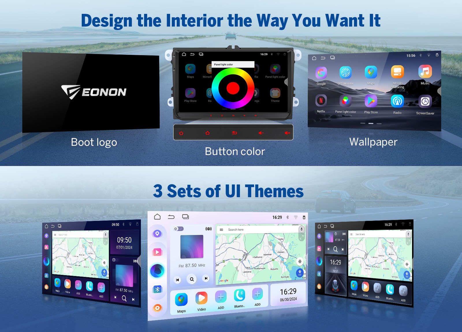Android 13 Car Stereo Radio GPS Nav Apple CarPlay For VW Volkswagen Jetta Passat
