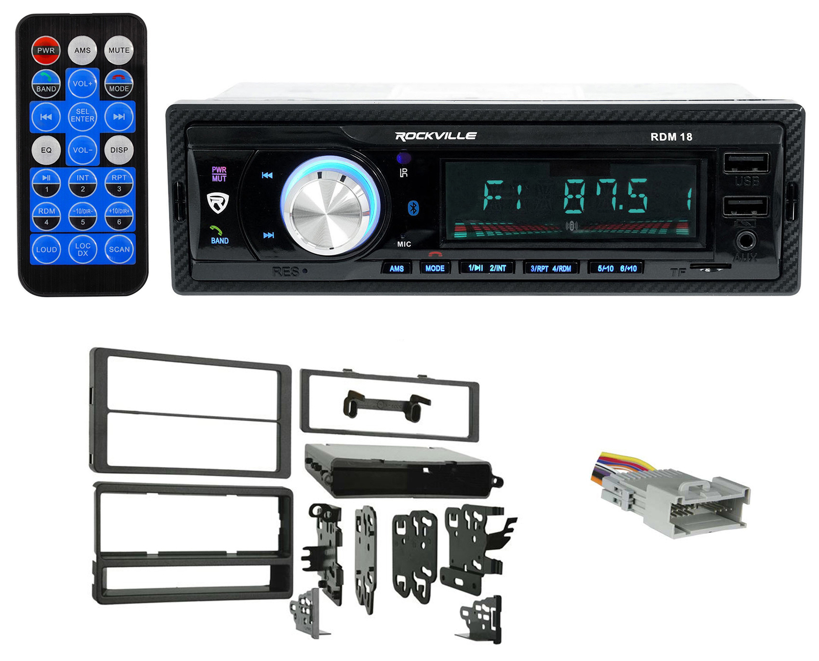 1-Din Digital Media Bluetooth AM/FM/MP3 USB/SD Receiver For 03-04 Toyota Matrix