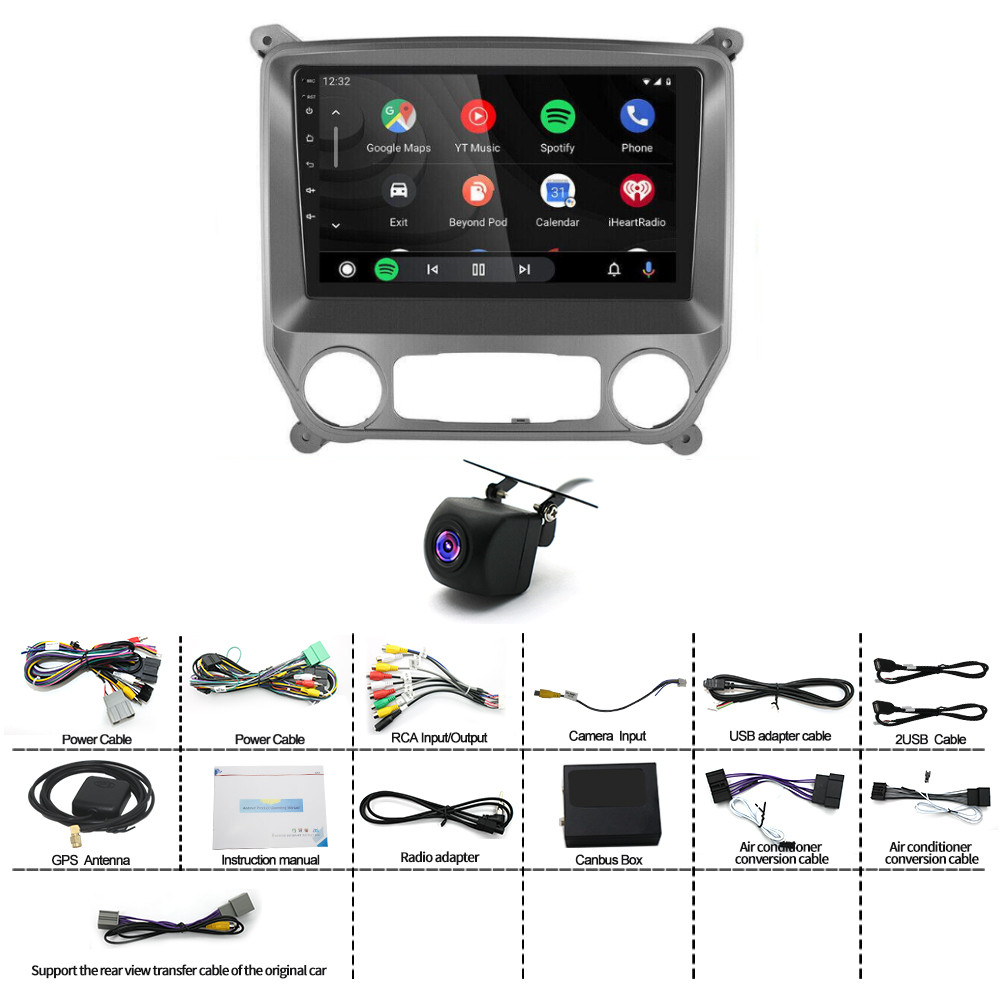 Android 13.0 Navi WIFI CarPlay Radio DSP For 2014-2018 Chevy Chevrolet Silverado