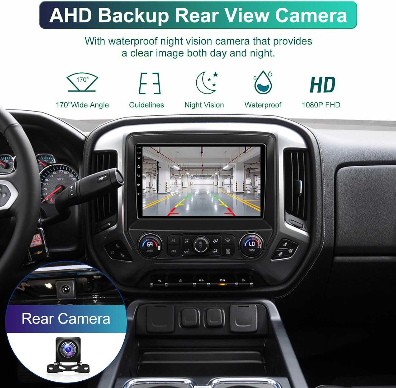 Carplay For 14-18 Chevrolet Silverado GMC Sierra Car Stereo Radio GPS NAVI CAM