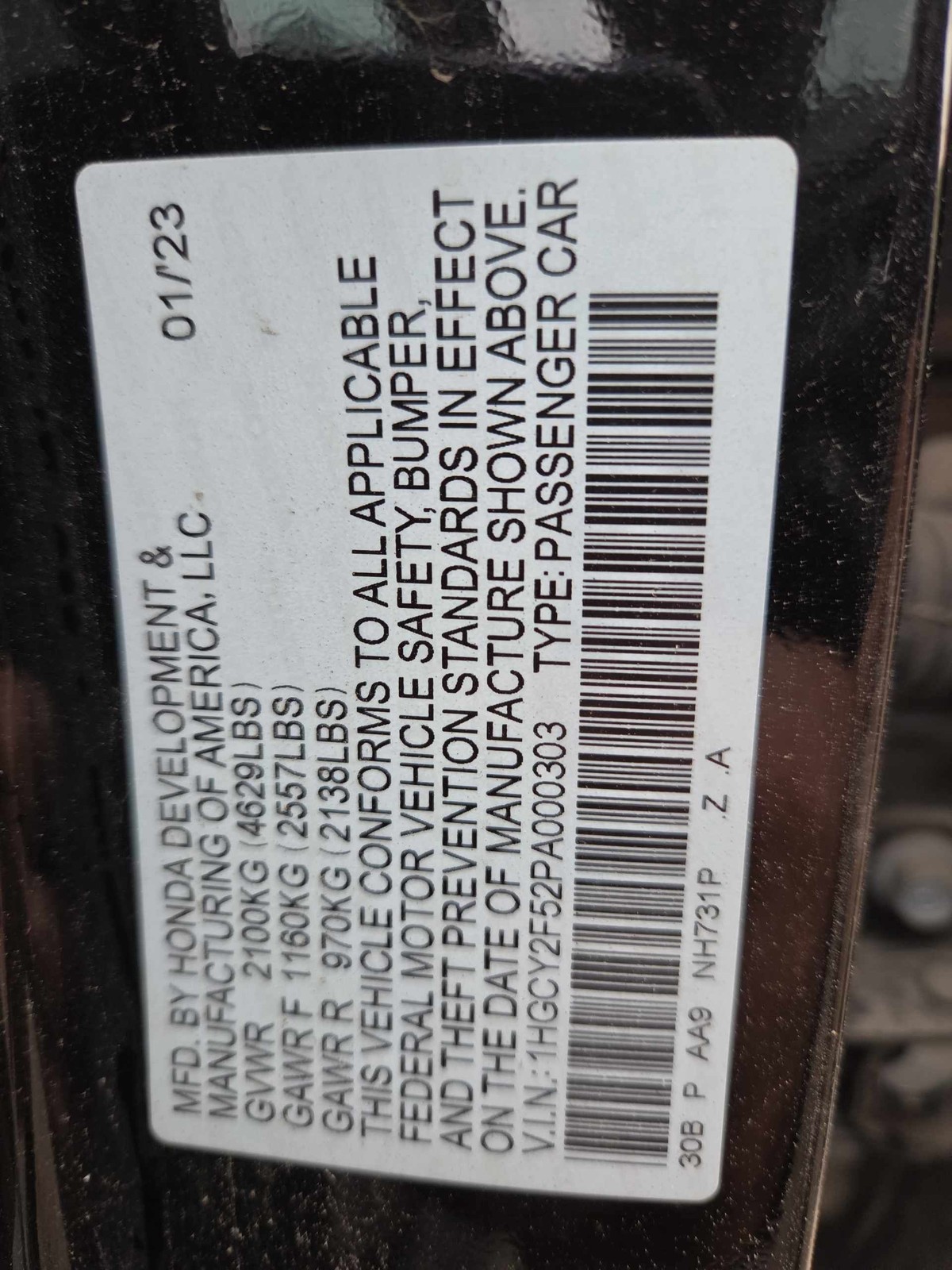 2023-2024 HONDA ACCORD 2.0L Radio Receiver US Market Sport